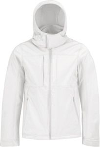 B&C CGJM950 - Giacca uomo Softshell con cappuccio Bianco