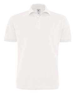 B&C BA305 - Polo uomo Piqué Heavymill White