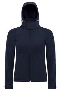 B&C B630F - Giacca donna Softshell con cappuccio Nero