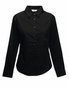 Fruit of the Loom SS012 - Camicia donna in popeline maniche lunghe
