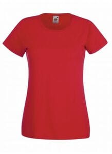 Fruit of the Loom SS050 - T-shirt Lady-Fit Value Weight Red