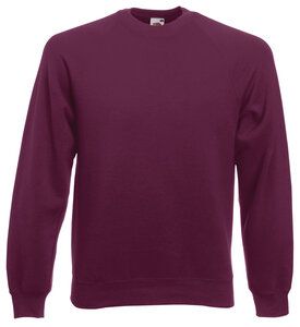 Fruit of the Loom SS270 - Felpa con maniche raglan Burgundy