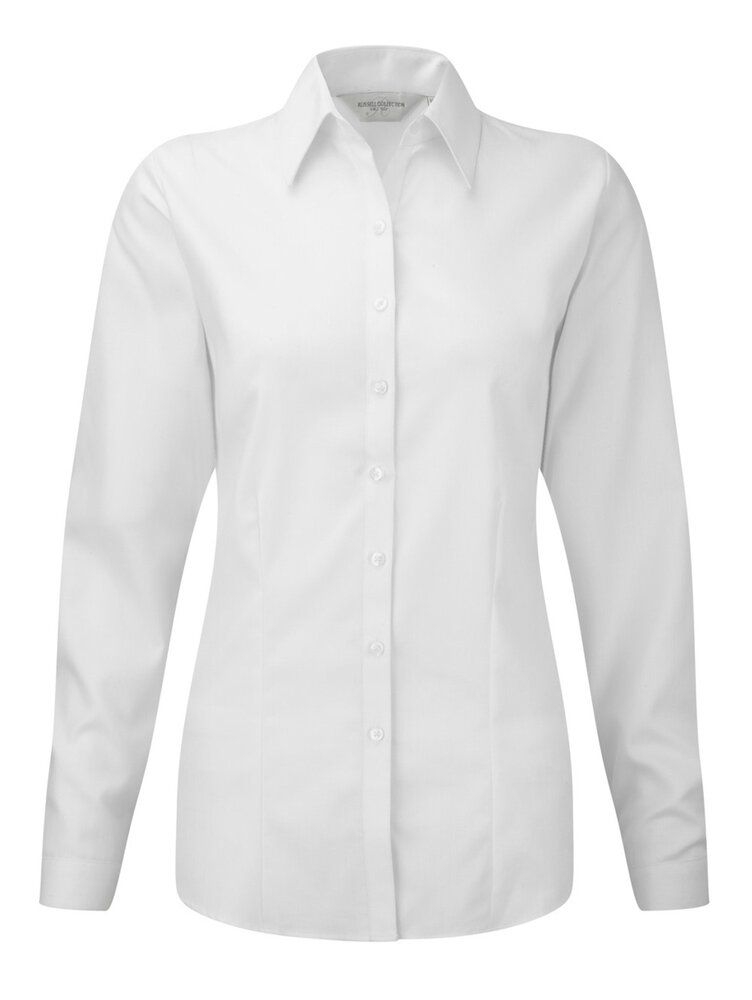 Russell Collection R-962F-0 - Camicia donna Herringbone (lisca di pesce)