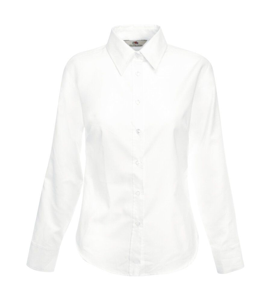 Fruit of the Loom 65-002-0 - Camicia donna Oxford maniche lunghe