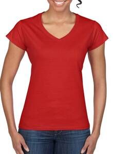 Gildan 64V00L - T-shirt donna con scollatura a V Softstyle® Red