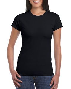 Gildan 64000L - T-shirt da donna a maniche corte RingSpun Nero