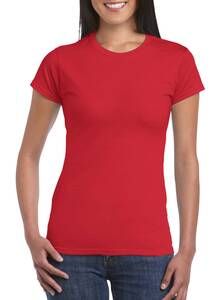 Gildan 64000L - T-shirt da donna a maniche corte RingSpun Red