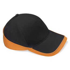 Beechfield B171 - Cappellino Competition Teamwear Black/Orange