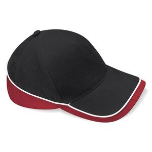 Beechfield B171 - Cappellino Competition Teamwear Black/Classic Red/White