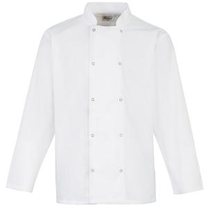 Premier PR665 - Studded front long sleeve chefs jacket