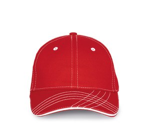 K-up KP109 - CAPPELLINO FASHION 6 PANNELLI Rosso / Bianco