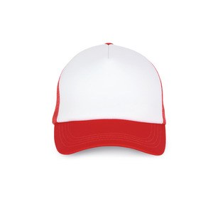 K-up KP111 - CAPPELLINO TRUCKER 5 PANNELLI Bianco / Rosso