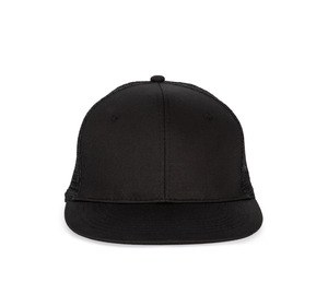 K-up KP113 - CAPPELLINO TRUCKER 6 PANNELLI, VISIERA PIATTA Nero