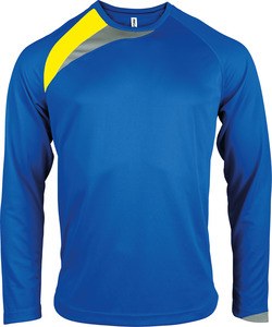 ProAct PA409 - T-SHIRT MANICHE LUNGHE T-SHIRT BAMBINO Sporty Royal Blue / Sporty Yellow / Storm Grey