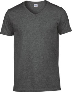 Gildan GI64V00 - T-shirt uomo con scollatura a V Softstyle® Dark Heather