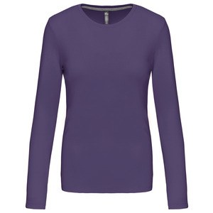 Kariban K383 - T-SHIRT DONNA MANICHE LUNGHE SCOLLO TONDO Purple