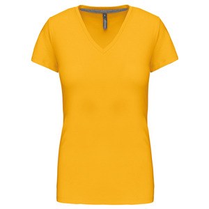 Kariban K381 - T-SHIRT DONNA MANICHE CORTE SCOLLO A V Yellow