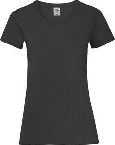 Fruit of the Loom SC61372 - T-shirt da donna in cotone Black/Black