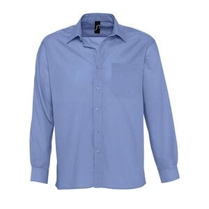 SOL'S 16040 - Baltimore Camicia Uomo Popeline Manica Lunga Blu medio