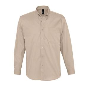 SOL'S 16090 - BEL-AIR Camicia Uomo In Twill Di Cotone Manica Lunga Beige