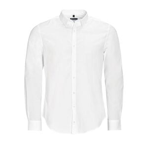 SOL'S 01426 - BLAKE MEN Camicia Uomo Stretch Manica Lunga Bianco