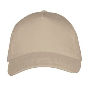 SOL'S 00594 - LONG BEACH Cappellino Adulto A 5 Pannelli Beige