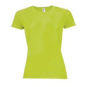 SOL'S 01159 - SPORTY WOMEN T Shirt Donna Manica A Raglan Verde fluo