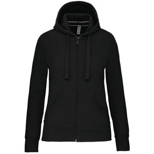 Kariban K464 - Felpa donna cappuccio full zip Nero