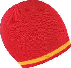 Result R368X - National Beanie Berretto "Supporter" Red / Yellow