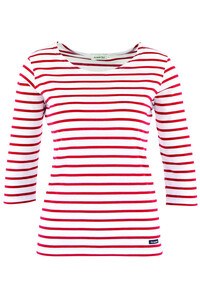 Armor lux AM225 - Maglia da Donna MariniÈre Cap Coz Blanc/Braise