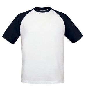 B&C BC231 - T-shirt manica raglan per bambini White/Navy