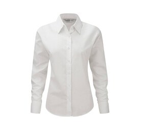 Russell Collection JZ32F - Camicia Oxford da donna Bianco