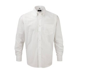 Russell Collection JZ932 - Camicia Oxford da uomo Bianco