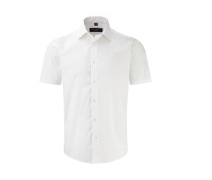 Russell Collection JZ947 - Camicia da uomo in cotone elasticizzato