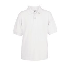 B&C BC411 - Polo da bambino color zafferano Bianco