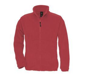 B&C BC600 - Giacca da uomo in pile con zip grande Rosso