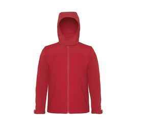 B&C BC650 - Hooded Softshell Men Rosso