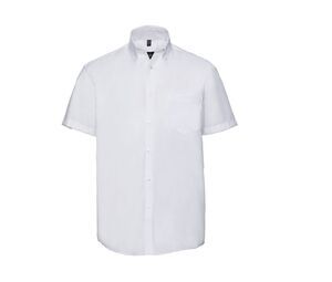 Russell Collection JZ957 - Men's Short Sleeve Ultimate Non-Iron Shirt Bianco