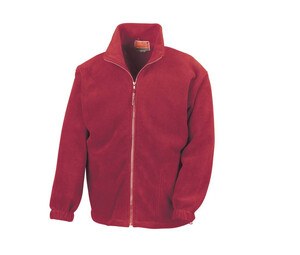 Result RS036 - Felpa con zip da uomo Rosso