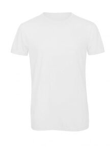 B&C BC055 - TM055 T-Shirt A Tre Tessuti Uomo Bianco