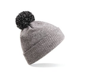 Beechfield BF450 - Berretto con pompon Heather Grey/Black