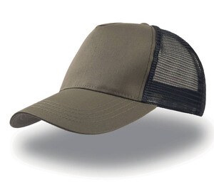 Atlantis AT085 - Cappellino trucker in cotone a 5 pannelli