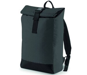 Bag Base BG138 - Zaino con chiusura roll-top Black Reflective