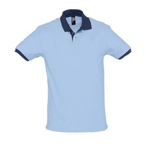 SOL'S 11369 - PRINCE Polo Unisex Finiture A Contrasto Cielo / Blu oltremare