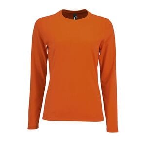 SOL'S 02075 - Imperial LSL WOMEN T Shirt Donna Manica Lunga Arancio