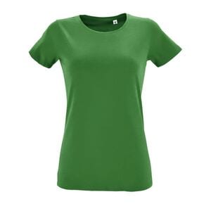SOL'S 02758 - Regent Fit Women T Shirt Donna Slim Girocollo Manica Corta Verde prato