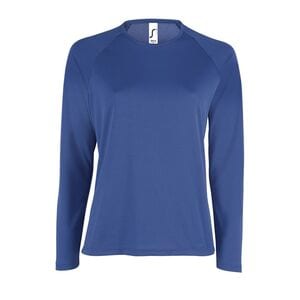 SOL'S 02072 - Sporty Lsl Women T Shirt Donna Manica Lunga Blu royal