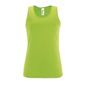 SOL'S 02117 - Sporty Tt Women Canotta Donna Dorso Nuoto Verde fluo