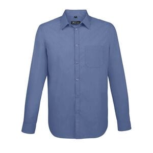 SOL'S 02922 - Baltimore Fit Camicia Uomo Popeline Manica Lunga Blu medio