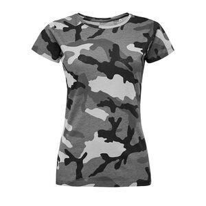 SOL'S 01187 - Camo Women T Shirt Donna Girocollo Mimetico grigio